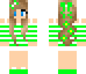 girl with green