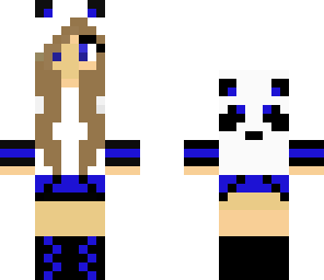 blue panda girl