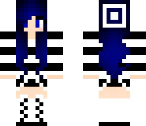 blue haired blu eyed girl