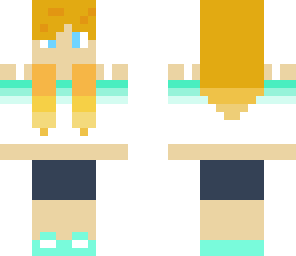 teal ombre girl 