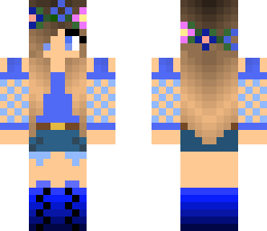 blue flower girl