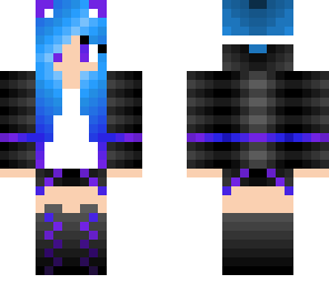 ender blue cat girl