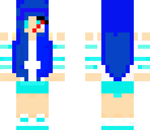 water girl with scar