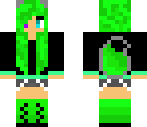 green haired wolf
