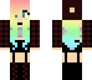 grunge goth with rainbow hair