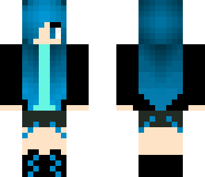 girl blue hairs
