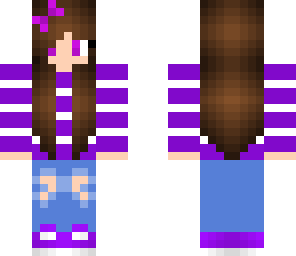 purple stripe girl