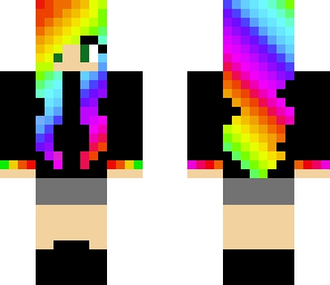 rainbow cute girl