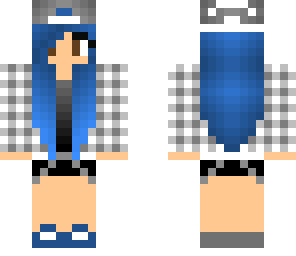 blue haired tomboy