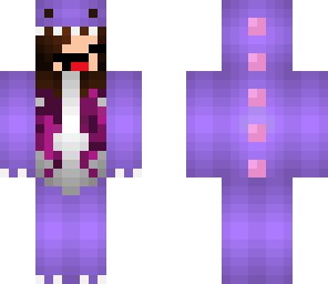 purple dino derp girl w purple pink tips