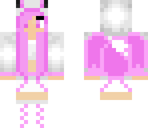 pink wolf angel girl