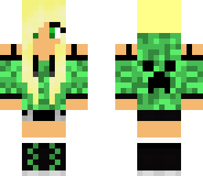 green creeper hoodie girl