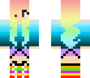 rainbow hair girl