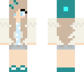 shy cyan girl