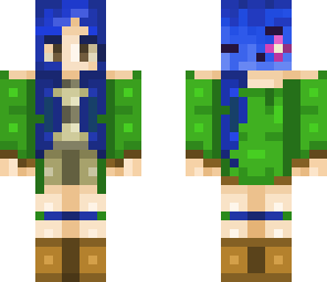 blue haired girl