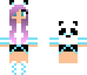blue panda girl