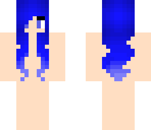 blue haired girl skin base