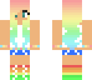 rainbow haired girl