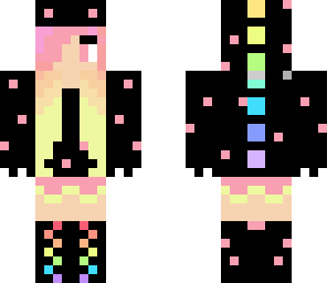 rainbow-black dino girl