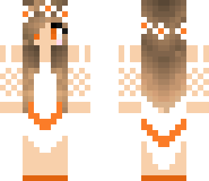 orange dress girl