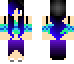 electric blue and black hair