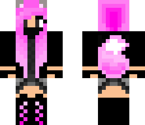 black and pink wolfgirl new