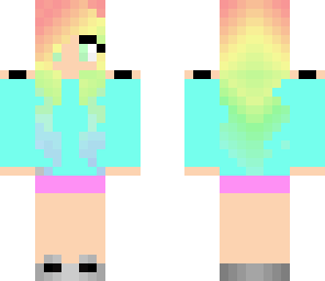 pink and blue girl