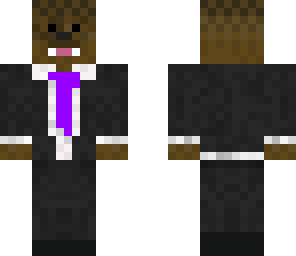 bacca with purple tie