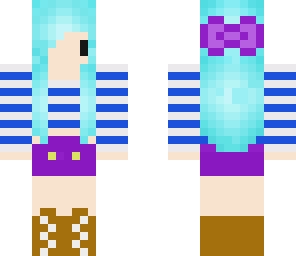 fixed blue hair chibi girl