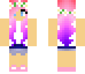 cute girl with pink and purple hair
