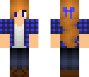 blue plaid girl