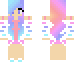 cute rainbowish hair girl