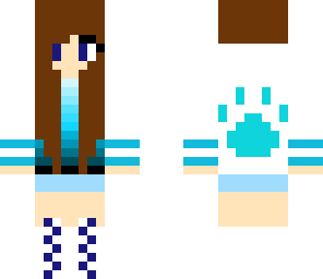 blue paw print brown hair