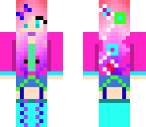 neon flower power girl