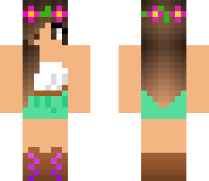 summer girl with a flower crown
