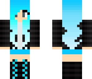 blue and black girl