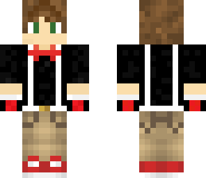 Bow Tie Guy Black Shirt Minecraft Skin