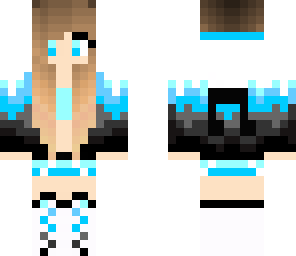 cyan and gray dubstep girl