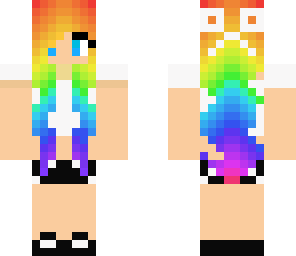 summer rainbow girl