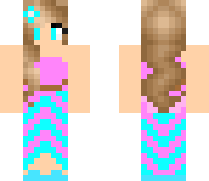 pink and blue prom dress