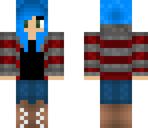 short blue hair girl