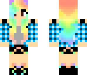 blue rainbow girl