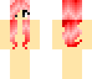 electric pink to red hair base