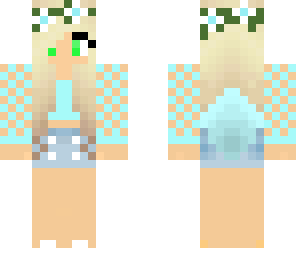 blue and white girl