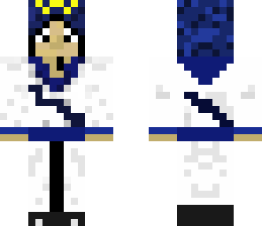blue and white robed mage