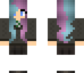 cyany-purple haired slytherin girl- edited