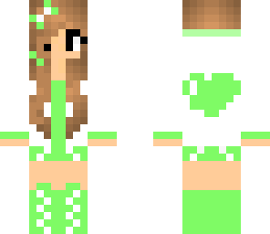 cute girl edit green
