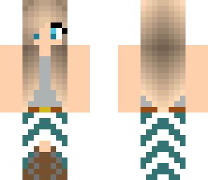 teal striped skirt