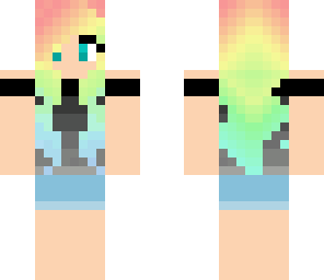 rainbow haired ombre girl