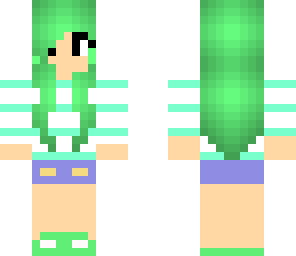 green and blue girl